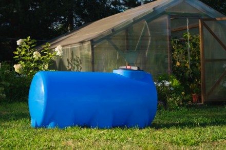 Бак для воды ЭкоПром H 500 синий горизонтальный