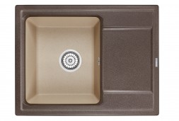Кухонная мойка кварцевая Granula Hibrid HI-65 Эспрессо/Песок