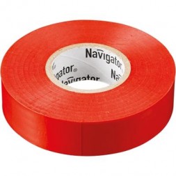 Изолента ПВХ красная Navigator 15 мм х 0,13 мм х 20 м