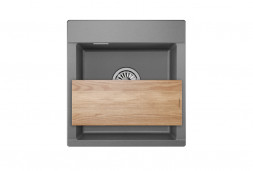 Кухонная мойка кварцевая Granula Estetica ES-4701 Графит
