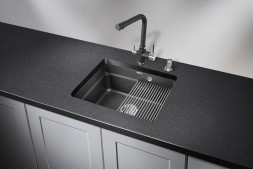 Кухонная мойка кварцевая Granula Kitchen Space KS-5501U Чёрный