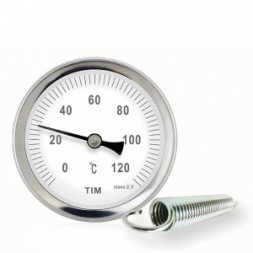 Термометр накладной пружинный TIM 120С Ø63 мм