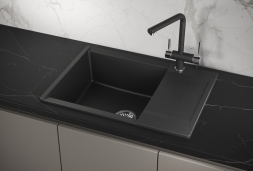 Кухонная мойка кварцевая Granula Estetica ES-7003 Чёрный