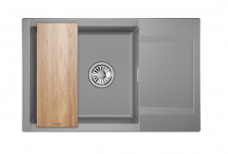 Кухонная мойка кварцевая Granula Estetica ES-7807 Алюминиум