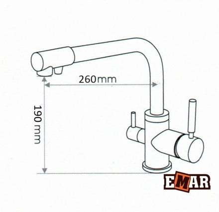 Смеситель для кухни EMAR EC-3003