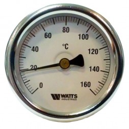 Термометр биметаллический Watts F+R801 OR Ø100/100, 160 C, 1/2&quot;