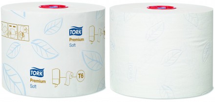 Туалетная бумага в миди-рулонах Premium Tork упаковка