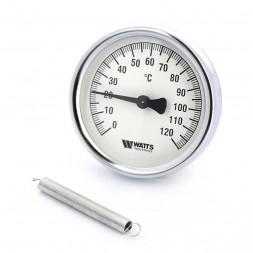 Термометр накладной биметаллический Watts F+R810 TCM Ø80, 120 C