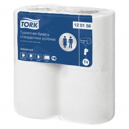 Туалетная бумага в стандартных рулонах Advanced Tork упаковка