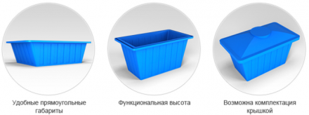Пластиковая ванна ЭкоПром К 90 синяя