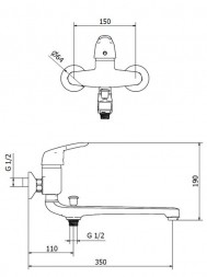 Смеситель для ванны Zipponi Queen QU150CR-002
