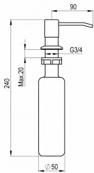 Дозатор для жидкого мыла Granula GR-1403 Алюминиум