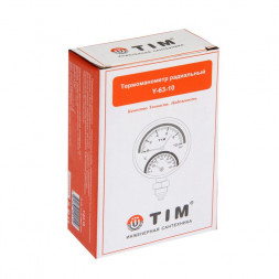 Термоманометр радиальный TIM 10 bar 120С Ø63 мм, 1/2&quot; нр