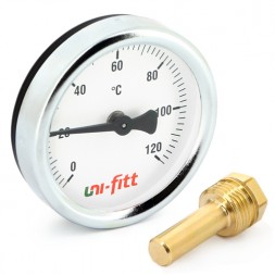 Термометр погружной аксиальный 120С Ø63 мм Uni-Fitt