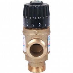 Термостатический смесительный клапан 20-43 С, Kvs=1.6, 3/4&quot; нр боковое STOUT